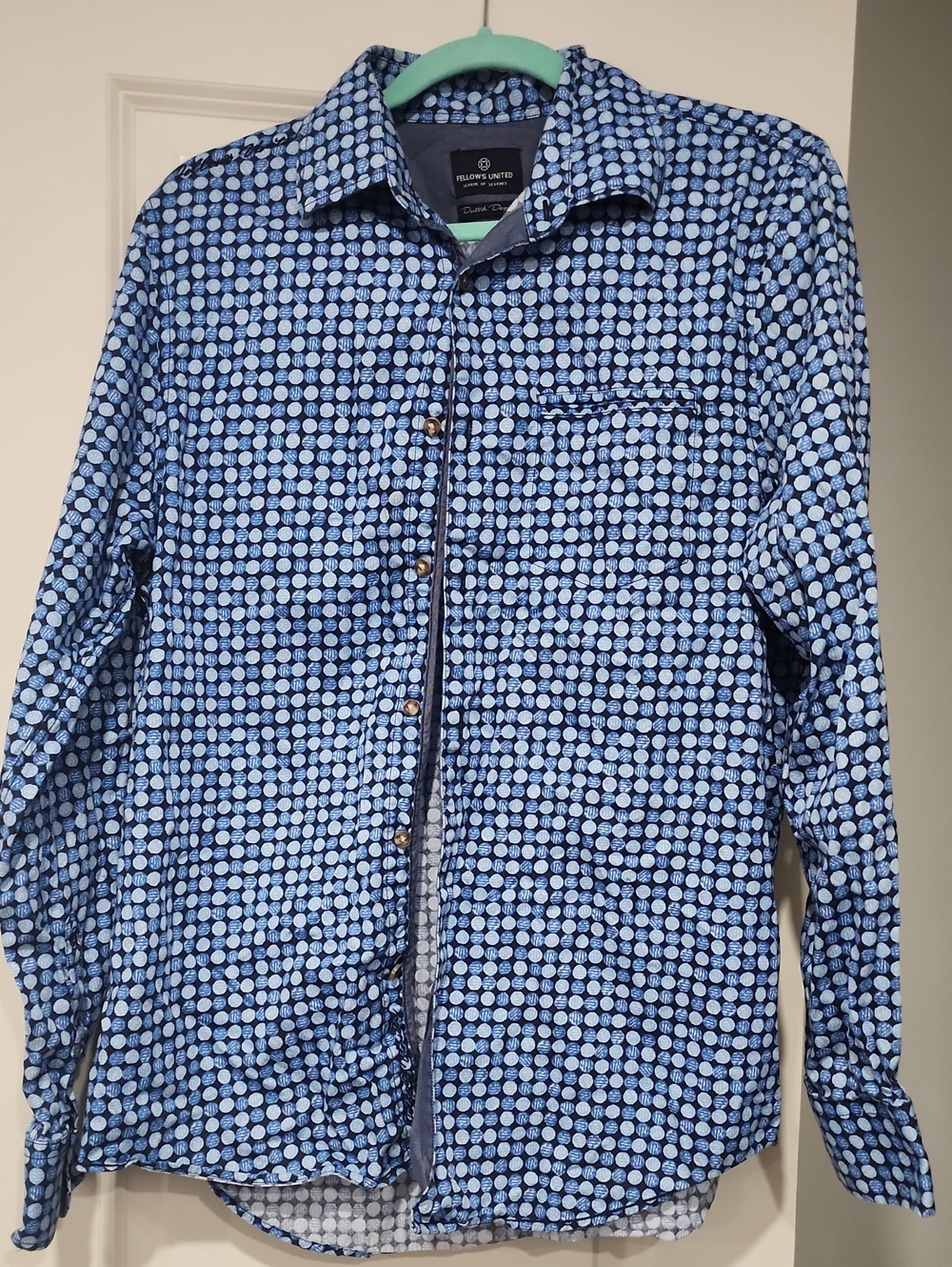 Fellows United Blue Dot-Print Lightweight Shirt